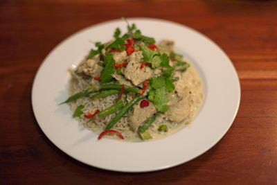 Recipe # 29 – Thai green curry with coconut rice