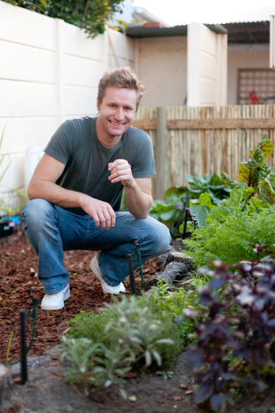 Neill Anthony in the garden