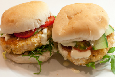 Spicy Crispy Chicken Burgers with Aioli