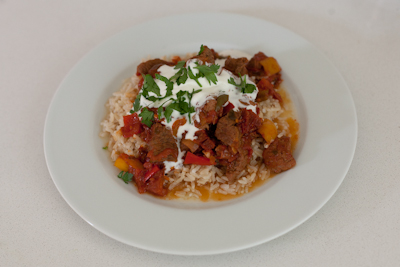 Smokey Chilli Ostrich Goulash