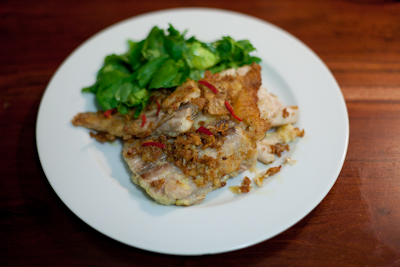 Recipe #21 – Parmesan crusted plaice & salad