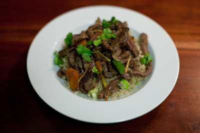 Recipe #9 – Spicy beef stir-fry with eggy rice