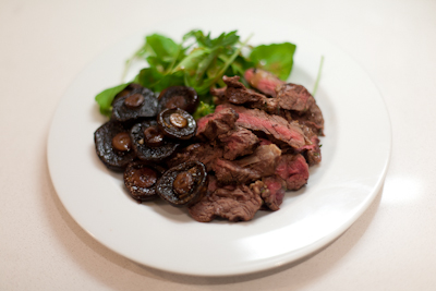 Recipe #44 - Steak and balsamic-glazed mushrooms